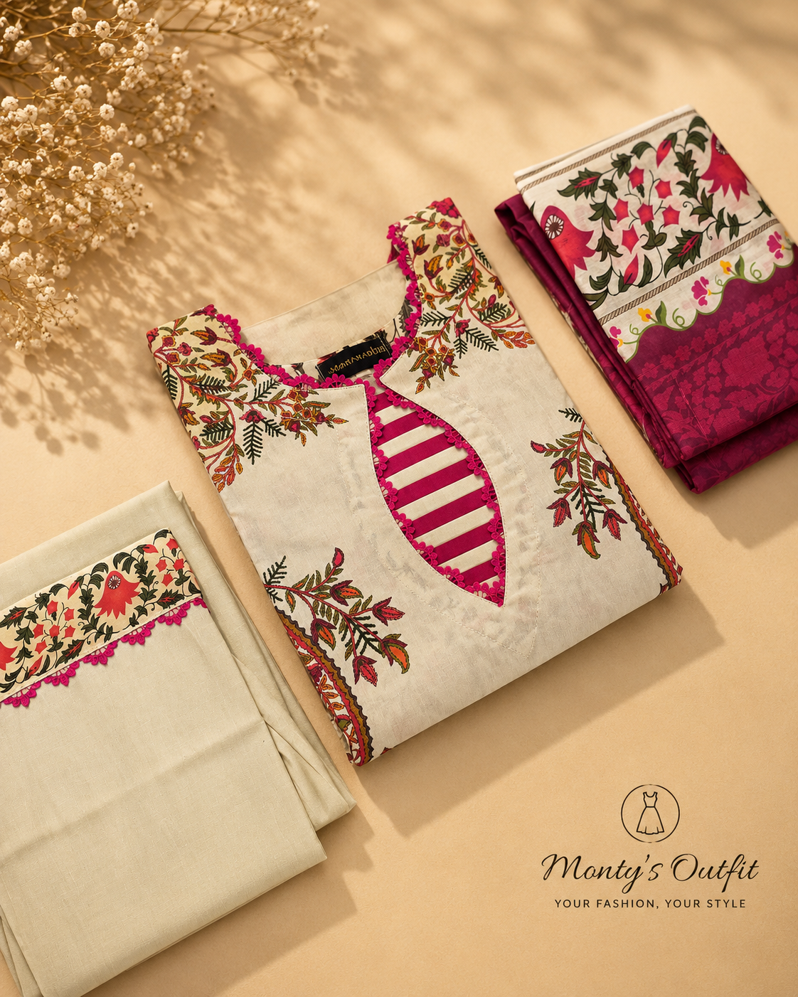Premium Swiss Lawn- MO-AC-712 | Floral Noor