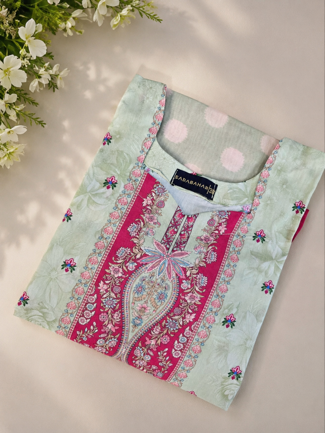 Premium Swiss Lawn-MO-AC-746 | Gulzar Mint
