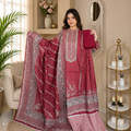 Premium Unstitched Cotton Collection – MO-RM-003   ( Royal Maroon )