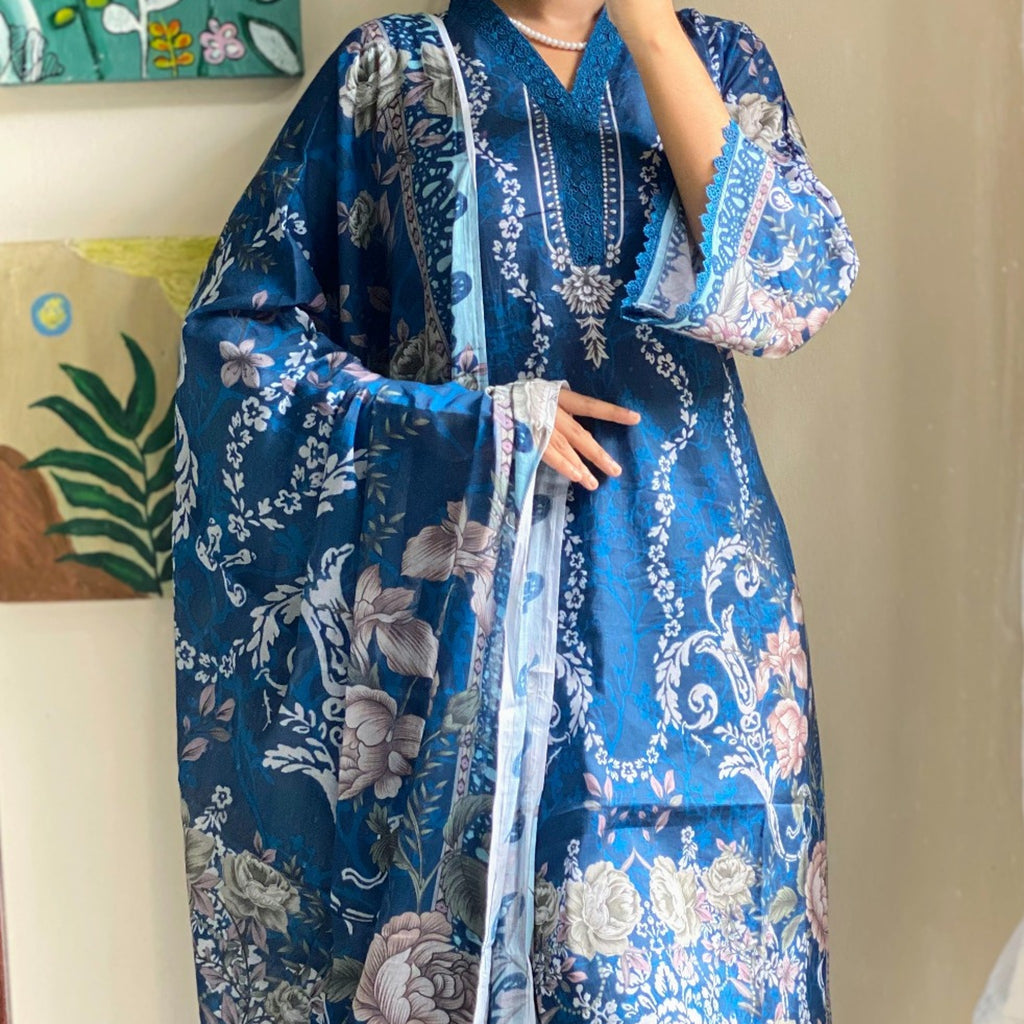 Premium Swiss Lawn- Nilima