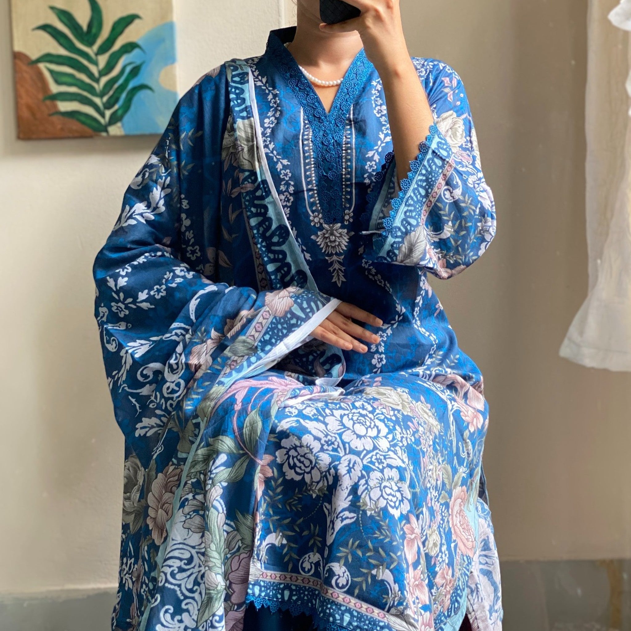 Premium Swiss Lawn- Nilima