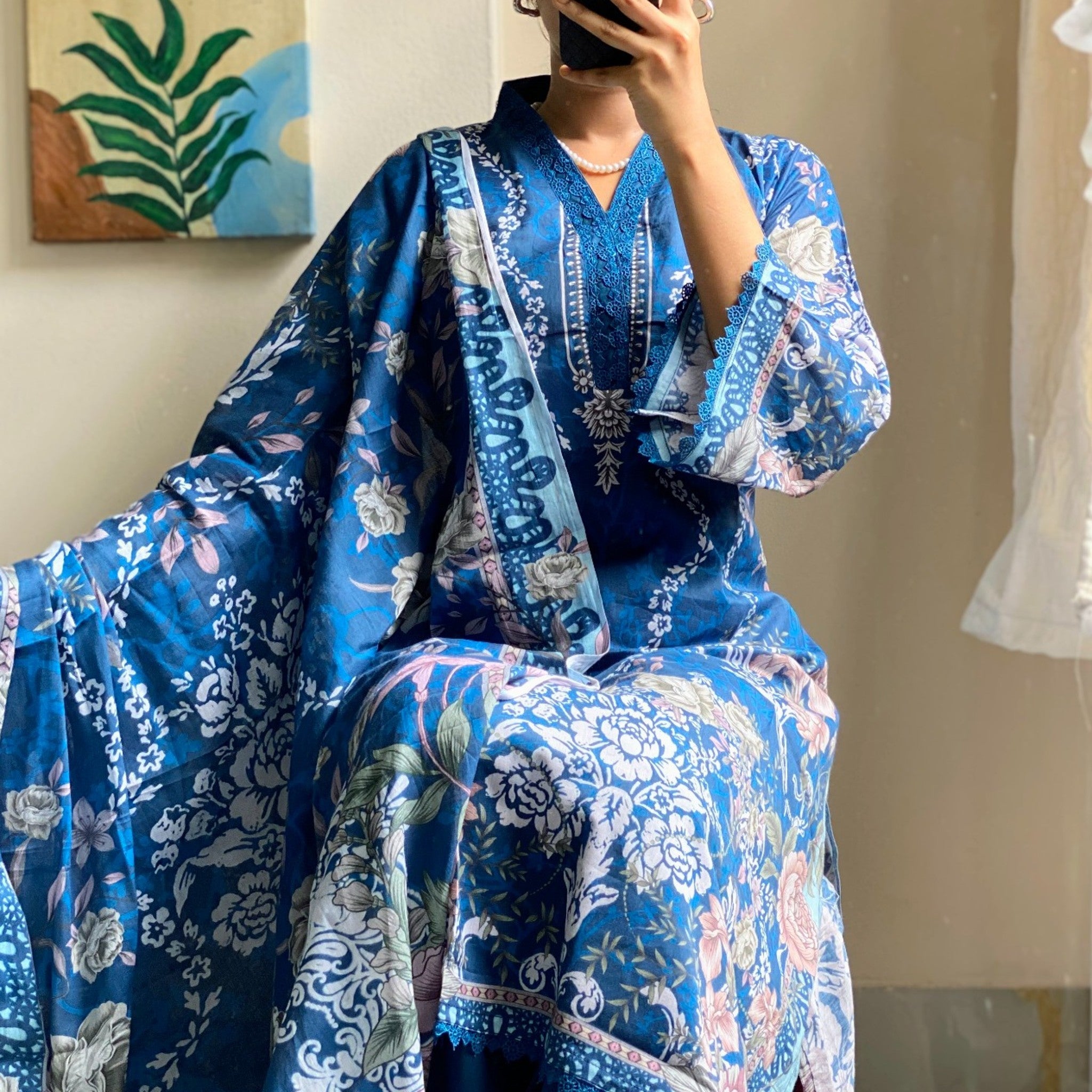 Premium Swiss Lawn- Nilima