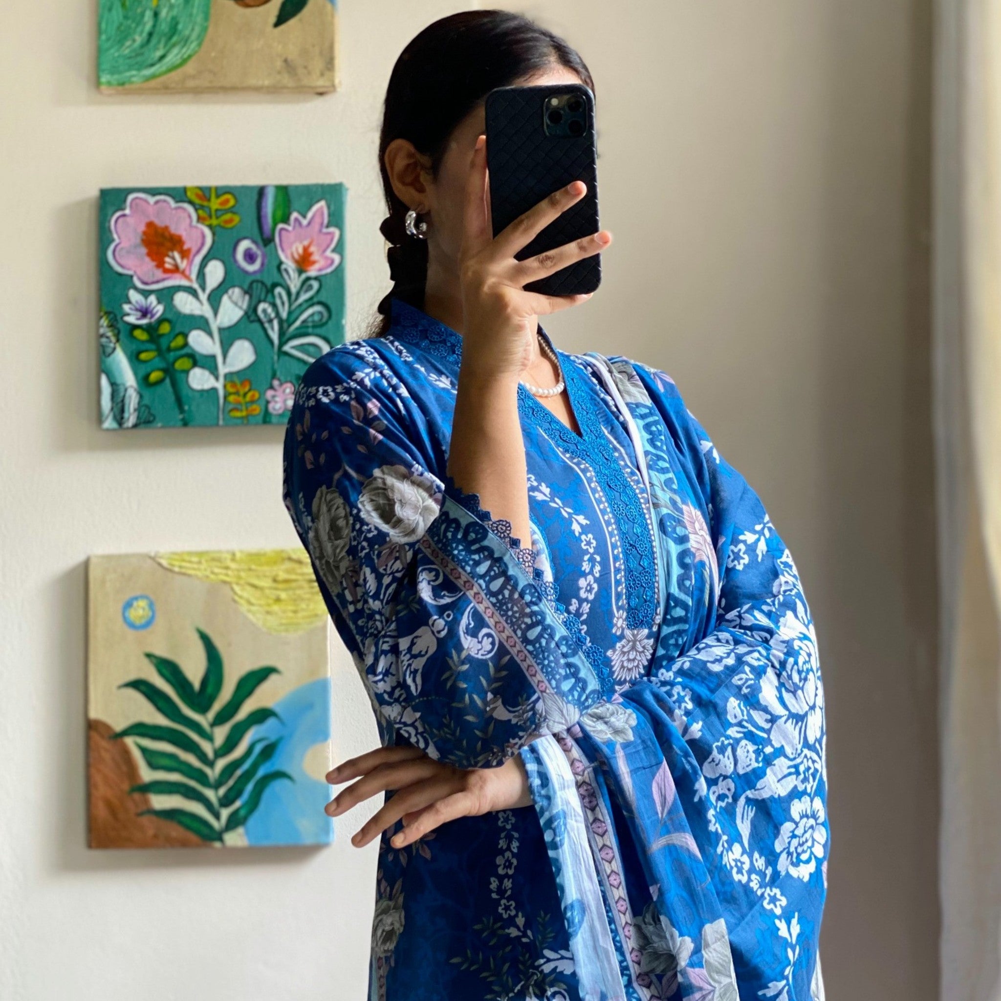 Premium Swiss Lawn- Nilima