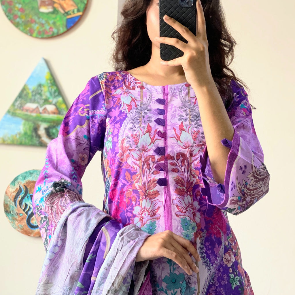 Premium Swiss Lawn-Jade Purple
