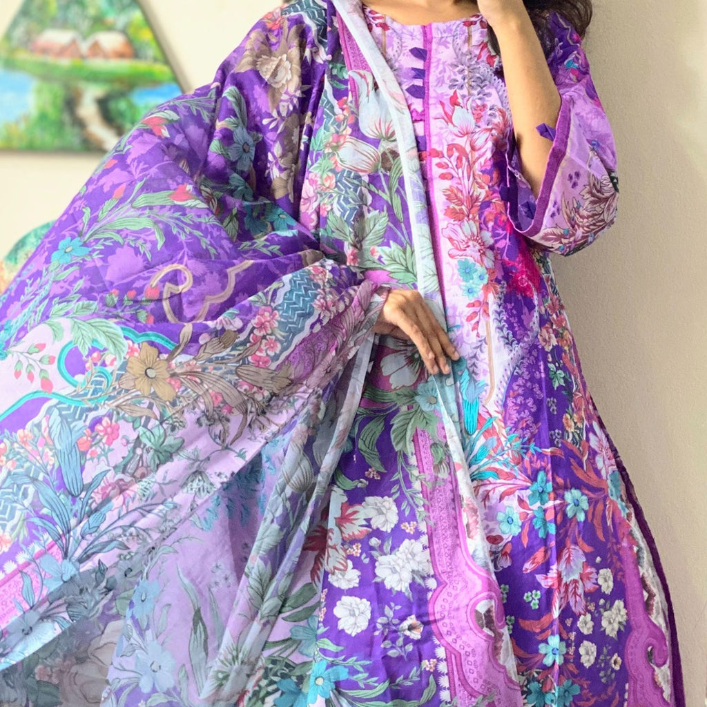 Premium Swiss Lawn-Jade Purple
