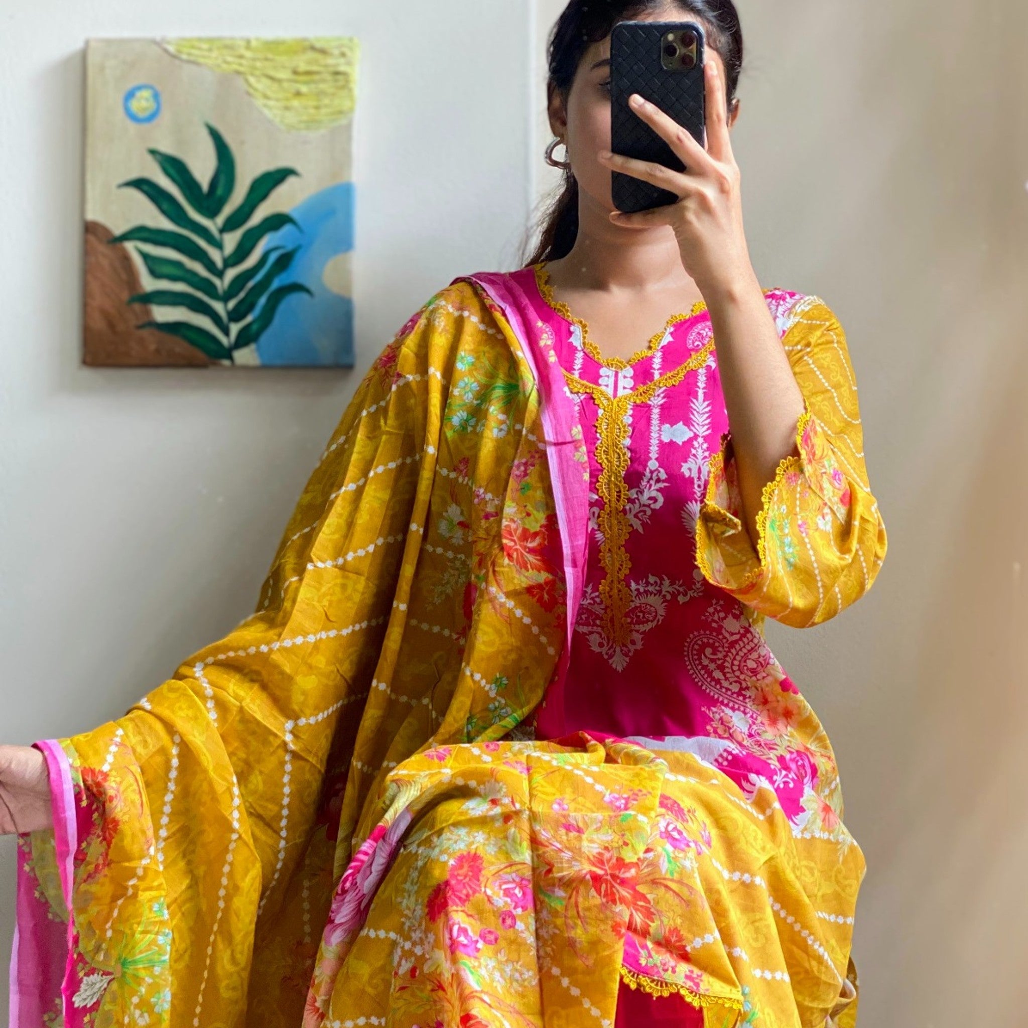 Premium Swiss Lawn- Marry Gold
